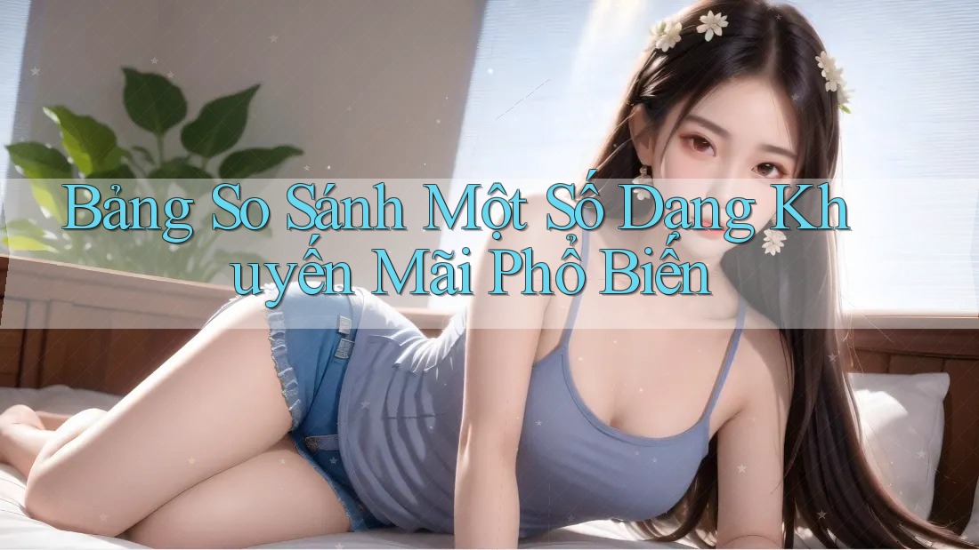 Bảng So Sánh Một Số Dạng Khuyến Mãi Phổ Biến