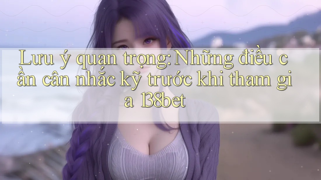 Lưu ý quan trọng: Những điều cần cân nhắc kỹ trước khi tham gia 138bet
