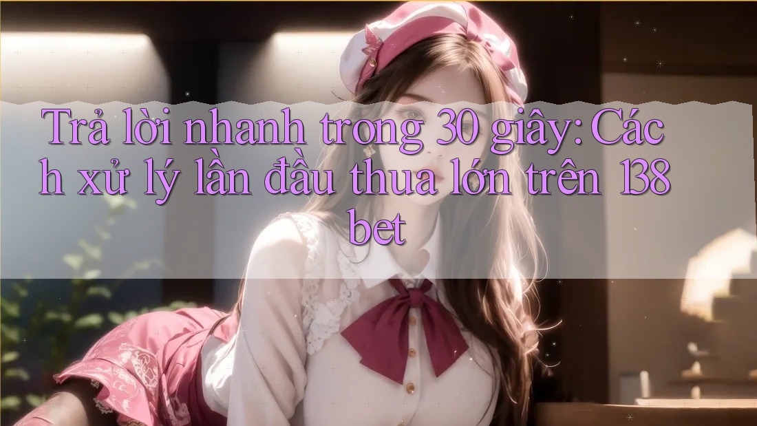 Trả lời nhanh trong 30 giây: Cách xử lý lần đầu thua lớn trên 138bet